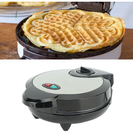 Gofrera multifuncional con revestimiento antiadherente, control de temperatura y mango de seguridad – Placa de 20 cm y carcasa de acero inoxidable – Cumple con la normativa europea, 220 V (1/5)