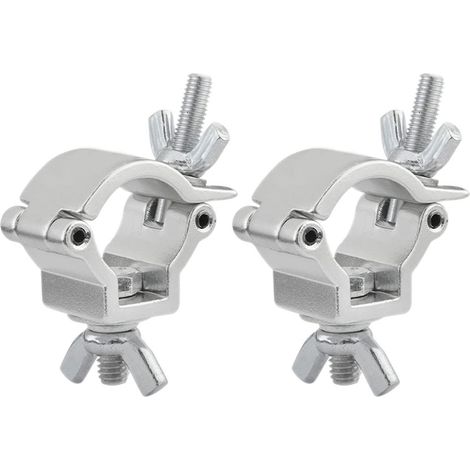 3 pièces Pince de lumière de scène de Montage en Aluminium pour lumière de tête Mobile de lumière de scène adaptée pour Tube/Tuyau de diamètre extérieur 18-21mm, capacité de 22lb (1/5)