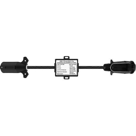 Adaptateur pour feux de remorque : prise américaine à 7 broches vers prise ronde européenne à 7 broches. (1/5)