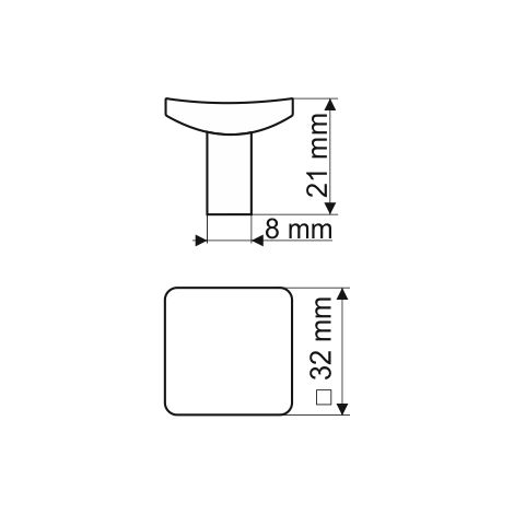 Bouton GG43, chrome brillant (1/2)