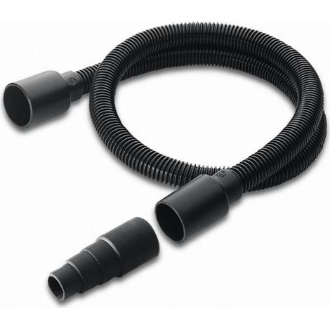 2 Tuyau flexible, 1m, Adaptateur aspiration, 35mm, Pour scie, ponceuse, perceuse, Atelier (1/5)