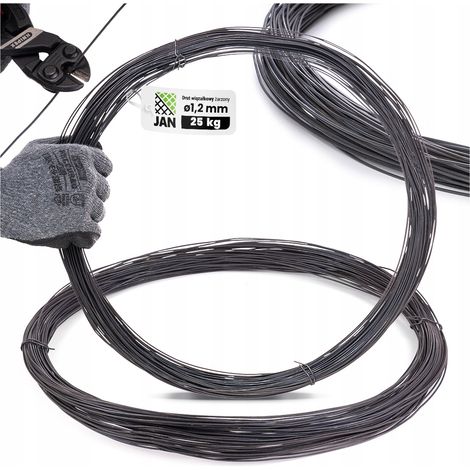 Fil recuit pour ligature d'armatures, diamètre 1,2 mm, longueur 2750 m, poids 25 kg