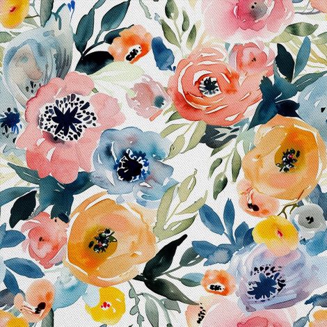 Tela decorativa para exteriores Oxford - Motivo floral I DX5270 (1/5)