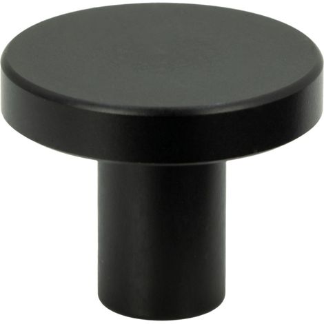 Pomello rotondo per mobili in metallo nero 2,5 cm (1/4)
