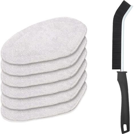 Serpillères Remplacement pour Polti Vaporetto Brosse Vaporforce, Produit Authentique pour Smart 35Mop, Smart 40Mop, etc Une brosse supplémentaire sera offerte en cadeau (6 pièces) (1/5)