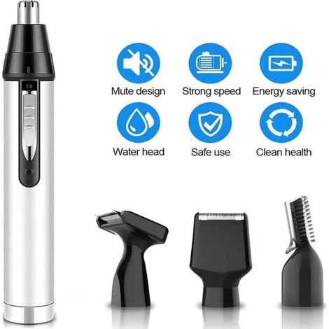 Leytn® Tondeuse Nez Oreilles Tondeuse Barbe Tondeuse Sourcils 4 en 1 Rasoir électrique professionnel Rechargeable Imperméable Homme (1/4)