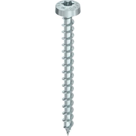 HECO-Topix-Plus-Schraube - Ø4x12mm - Runder Kopf - Variables Gesamtgewinde - T20 - Packung mit 1000 Stück - 60359
