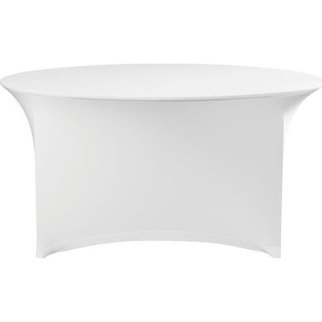 Housse de table ronde symposium - blanche - ø 150x(H)76mm - Finedine (1/3)