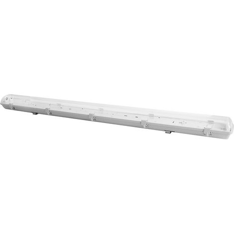 Pantalla Estanca Basik  Para Led 2xt8 150cm Ip65  Gris C/reflector Blanco 9,5x156x12,8cm