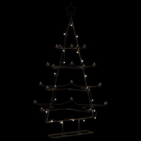 Metal Christmas Tree for Decoration Black 140 cm vidaXL (1/5)