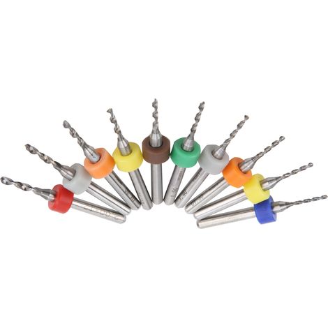10 Stück PCB-Spiralbohrer aus Wolframstahl, Mikro-Vertikalbohrer 1,1–2,0 mm (1/5)