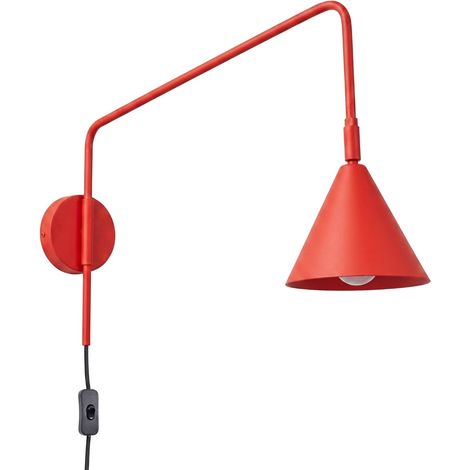 Apliques de pared Nox rojo acero 1xE14 14cm Sollux (1/5)