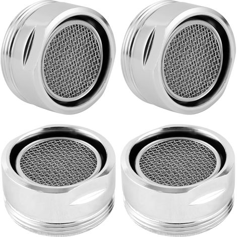 BEBUSINGOTO Aireador de grifo (5 unidades), filtro de grifo para fregadero de cocina con carcasa de latón macizo, rosca macho de 24 mm. (1/3)