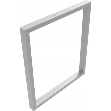 Patas de acero inoxidable para una mesa de escritorio tipo loft de 60x72 cm. (1/4)