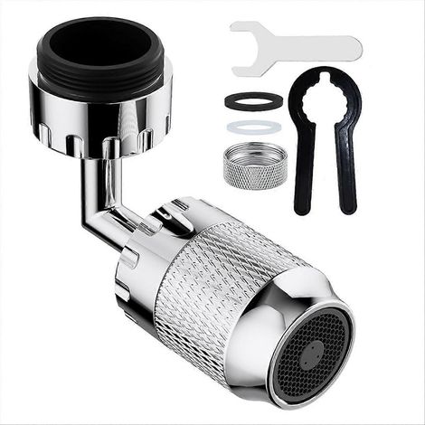 Aérateur de robinet cuisine, rallonge de mitigeur, adaptateur M24/M22, accessoire économique pour bec de robinet, filetage standard, finition nickel, réduction d'éclaboussures. (1/5)