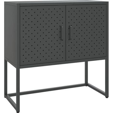 Maison Exclusive - Credenza Antracite 75x35x75 cm in Acciaio