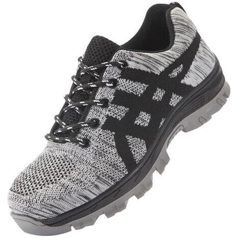 Ulisem Herren Sicherheitsschuhe, Stahlkappe, bequem, leicht, atmungsaktiv, Unisex, Grau (43 EU) (1/4)