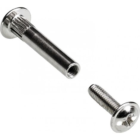 Hettich – Lot de 10 vis d'assemblage en acier nickelé – Longueur 28mm à 38mm – Pour assemblage bois dur – Vissage rapide en série (1/2)