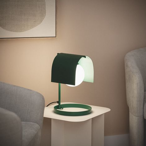 Lámpara de Mesa Metal Heswall Verde