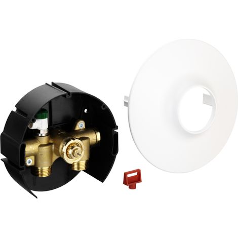 Danfoss Rücklauftemperaturbegrenzer Typ FHV-R 20 Wandeinbaukasten mit runder Abdeckung 003L1015 (1/3)