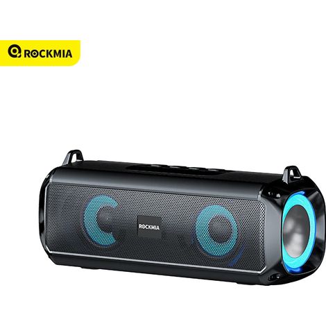 Enceinte Bluetooth carrée (rouge) avec microphone pour des basses renforcées et radiateur passif (1/5)