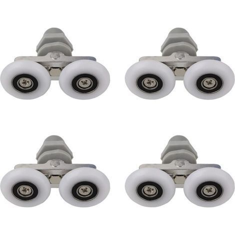 Roulettes de douche doubles, roulettes pour porte de douche, roulettes coulissantes, porte, salle de bain, douche, roulettes de douche de rechange, pièces de rechange pour salle de ba (1/3)