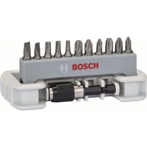 Bosch Accessories 2608522130 Bit-Set 12teilig Schlitz, Kreuzschlitz Phillips, Kreuzschlitz Pozidriv (1/3)