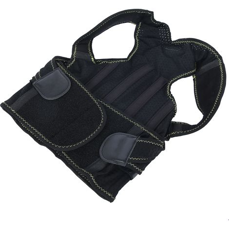 Correcteur de posture dorsal élastique, ceinture de soutien lombaire et des épaules (noir) (1/5)