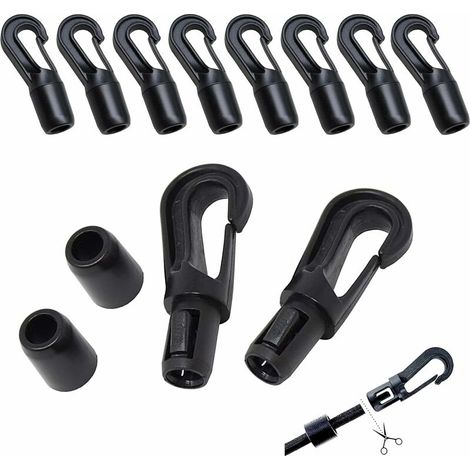 Crochet Corde Mousqueton en Corde Plastique Clips Déclenchement Pivotants 10 Pcs Tendeur Caoutchouc Crochet de Tension Accesso Crochet Corde élastique Crochet (1/5)
