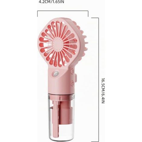 Mini ventilateur à main brumisateur USB 4 vitesses, léger, pour refroidissement Meoiruery (1/5)