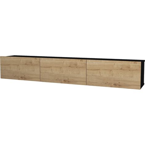 Mueble TV 180 x 31 x 295 cm efecto roble negro 030007882 (1/3)