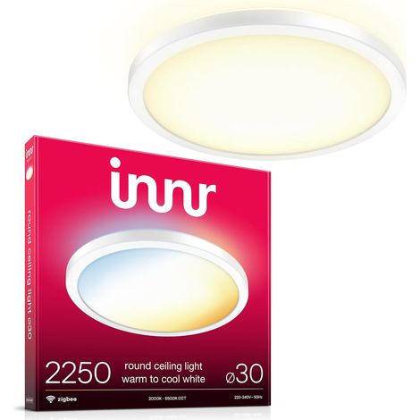 Plafonnier Connecté 30cm, Blanc Chaud-Froid, pour Hue & hubs Zigbee (1/5)