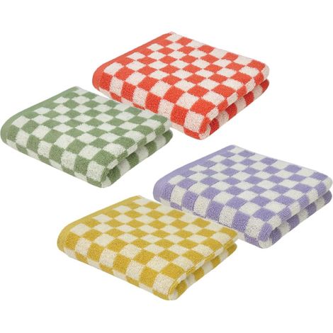 Lot de 4 serviettes absorbantes pour le visage Healeved , en polaire corail douce , réutilisables et