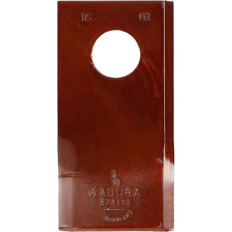 Lama rotativa destra per tosaerba 93x47x3 mm, foro Ø 19 mm, rotonda, compatibile con Krone, confezione da 25 pezzi. 001458682KR (1/3)