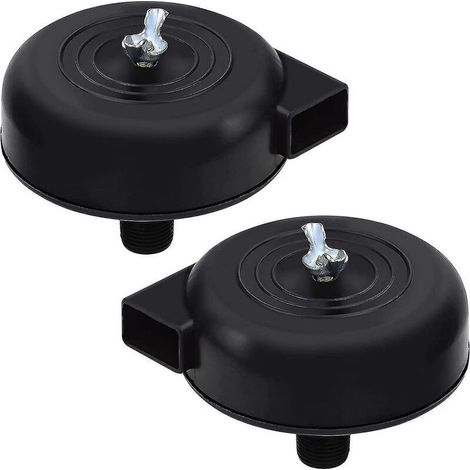 Filtre de compresseur 2 pièces, compresseur silencieux à filetage mâle 16 mm 3/8pt pour compresseur d'air (noir)