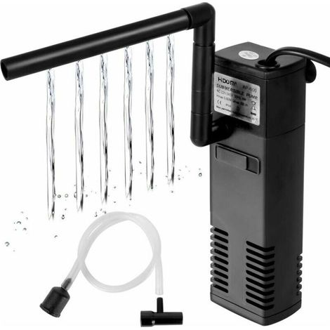 4W 600L/h Hochleistungs-Aquarienfilter, Innenfilter für 60-Liter-Aquarien, Aquarium-Pumpenfilter mit Filterschwämmen für Fische (1/4)