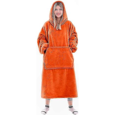 Hoodie Couverture Femme Homme, Sweat à Capuche Extrêmement Doux et Confortable, Taille Unique, Idéal pour Se Détendre à la Maison (1/3)