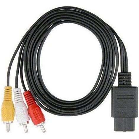 1,8 m (6 ft) langes RCA AV TV-Stereo-Audio-Video-Kabel, kompatibel mit Nintendo 64, SNES und Gamecube (1/5)