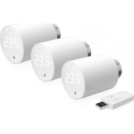 [NEUWERTIG] B-Ware Shelly Heizkörperthermostat BLU TRV 3-er Pack Bluetooth Gateway smart weiß