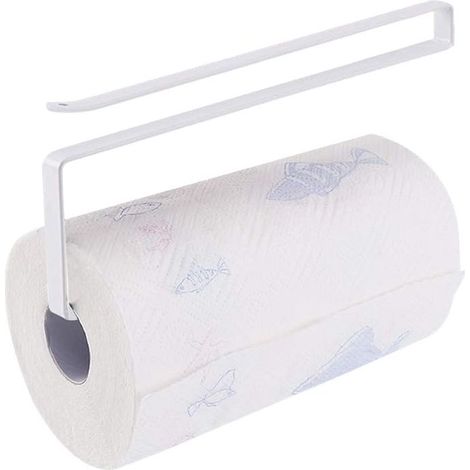 Porte-Rouleau Essuie-Tout - Support Sous Meuble En Métal - Pour Rouleaux Jusqu'à 25 cm - Fixation Sans Perçage - 1 Pièce (1/4)