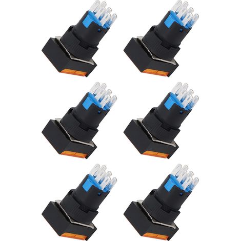 Momentaner Drucktaster mit Kontrollleuchte, selbstverriegelnder Drucktaster für elektrische Haushaltsgeräte, AC 0–240 V (1/5)