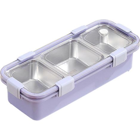 Lunchbox mit 3 Fächern, tragbarer Lebensmittelbehälter C-- (1/5)
