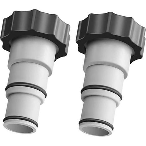 Adaptateur de Tuyau de Piscine 2 Pièce Adaptateur de vidange de Piscine Adaptateurs de Tuyau avec Bague D'étanchéité pour Piscine Pompes à Connexion Filetée (1/5)
