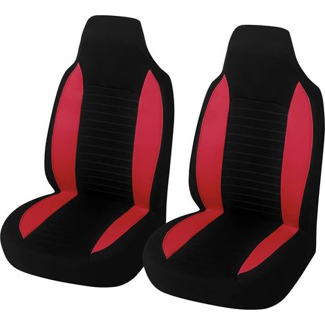 Housses de SièGe Voiture, 2 Pcs Protections de SièGe Avant de Voiture, Siège Auto Respirant, Imperméable et Antidérapant, Compatible avec Les Voitures, Les SUV et Les Camions (Rouge)