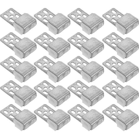 Clips de fixation pour meubles, faciles à installer, compatibles avec le montage de meubles, couleur argent, dimensions : 0,00 x 2,10 x 1,20 cm, lot de 50. (1/5)