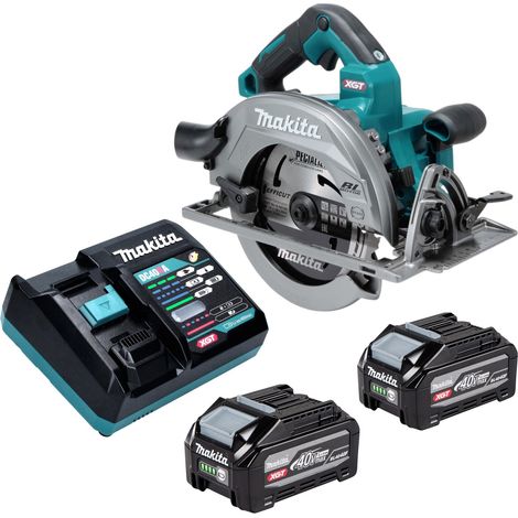 Sega circolare a batteria Makita HS 003 GU201 40 V max. 190 mm Brushless + 2 batterie da 4,0 Ah + caricabatterie (1/5)