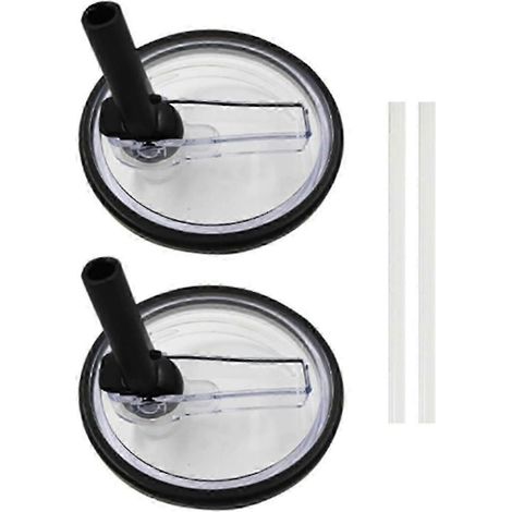 Lot de 2 couvercles de rechange pour gobelets de 1,2 L (40 oz), anti-fuites, compatibles avec les gobelets à paille. (1/5)