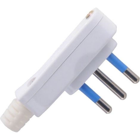 Enchufe cuadrado plano blanco Syntesy 00342 10A+T