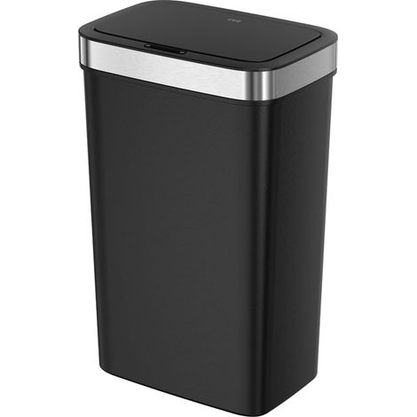 EKO - Poubelle à capteur Hana Deluxe 50 litres - Premium resin RVS  - noir