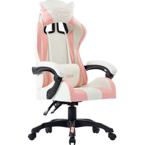 Fauteuil de jeux vidéo Rose Similicuir (1/5)